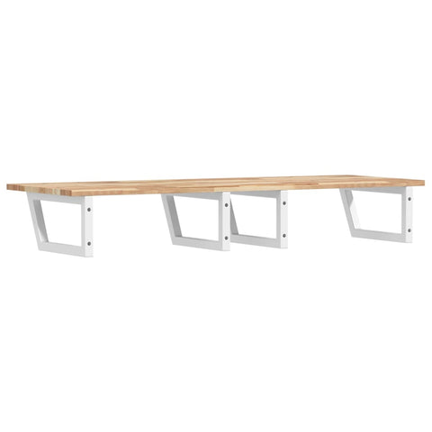 vidaXL Basin Shelf Wall Mounted Steel and Solid Wood Acacia
