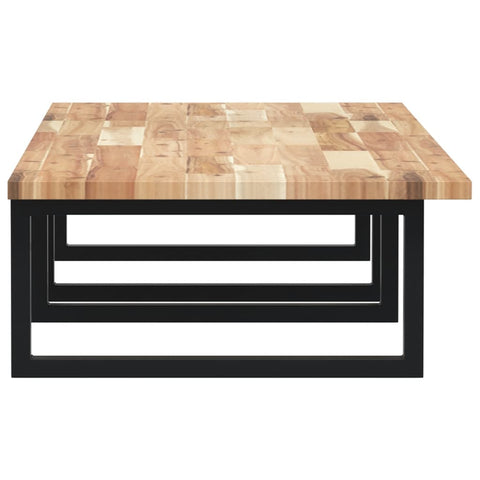 vidaXL Basin Shelf Wall Mounted Steel and Solid Wood Acacia