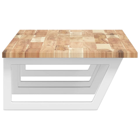 vidaXL Basin Shelf Wall Mounted Steel and Solid Wood Acacia