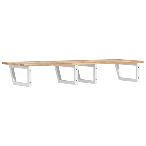 vidaXL Basin Shelf Wall Mounted Steel and Solid Wood Acacia