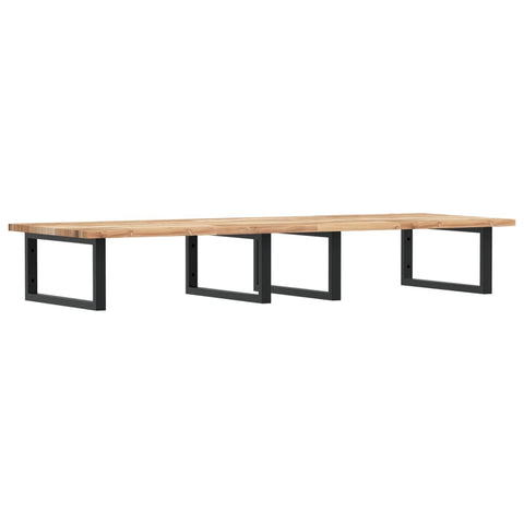 vidaXL Basin Shelf Wall Mounted Steel and Solid Wood Acacia
