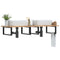 vidaXL Basin Shelf Wall Mounted Steel and Solid Wood Acacia