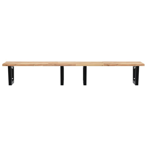 vidaXL Basin Shelf Wall Mounted Steel and Solid Wood Acacia