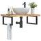 vidaXL Basin Shelf Wall Mounted Steel and Solid Wood Acacia