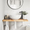 vidaXL Basin Shelf Wall Mounted Steel and Solid Wood Acacia