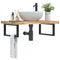 vidaXL Basin Shelf Wall Mounted Steel and Solid Wood Acacia