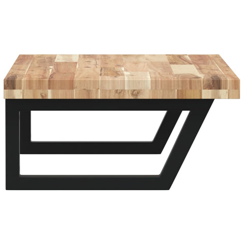 vidaXL Basin Shelf Wall Mounted Steel and Solid Wood Acacia
