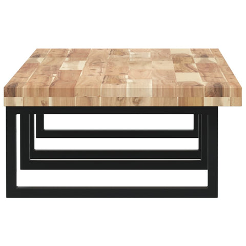 vidaXL Basin Shelf Wall Mounted Steel and Solid Wood Acacia