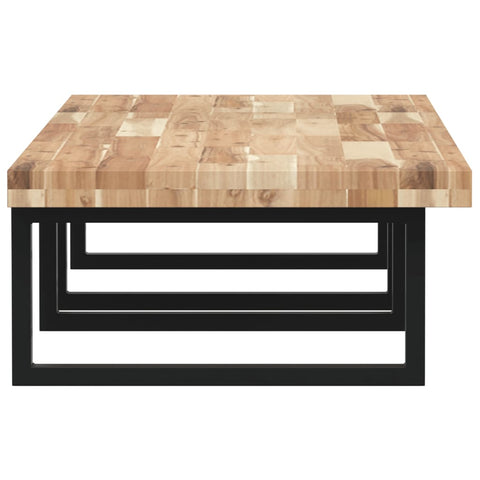 vidaXL Basin Shelf Wall Mounted Steel and Solid Wood Acacia