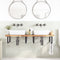 vidaXL Basin Shelf Wall Mounted Steel and Solid Wood Acacia