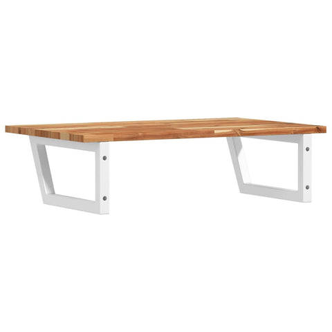 vidaXL Basin Shelf Wall Mounted Steel and Solid Wood Acacia
