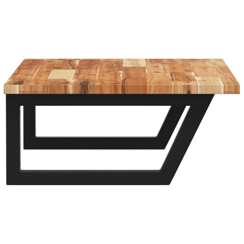 vidaXL Basin Shelf Wall Mounted Steel and Solid Wood Acacia