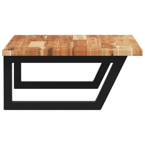 vidaXL Basin Shelf Wall Mounted Steel and Solid Wood Acacia