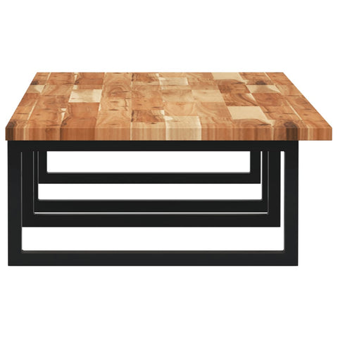 vidaXL Basin Shelf Wall Mounted Steel and Solid Wood Acacia