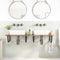 vidaXL Basin Shelf Wall Mounted Steel and Solid Wood Acacia