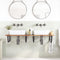 vidaXL Basin Shelf Wall Mounted Steel and Solid Wood Acacia