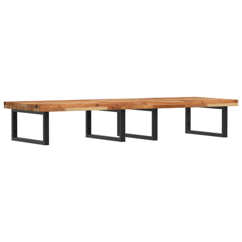 vidaXL Basin Shelf Wall Mounted Steel and Solid Wood Acacia