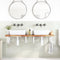 vidaXL Basin Shelf Wall Mounted Steel and Solid Wood Acacia