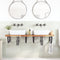 vidaXL Basin Shelf Wall Mounted Steel and Solid Wood Acacia