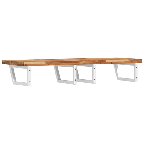 vidaXL Basin Shelf Wall Mounted Steel and Solid Wood Acacia