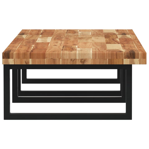 vidaXL Basin Shelf Wall Mounted Steel and Solid Wood Acacia