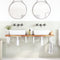 vidaXL Basin Shelf Wall Mounted Steel and Solid Wood Acacia