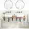 vidaXL Basin Shelf Wall Mounted Steel and Solid Wood Acacia