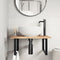 vidaXL Basin Shelf Wall Mounted Steel and Solid Wood Acacia