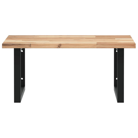 vidaXL Basin Shelf Wall Mounted Steel and Solid Wood Acacia