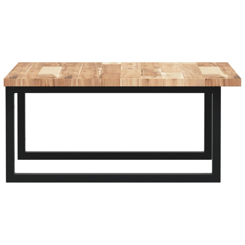 vidaXL Basin Shelf Wall Mounted Steel and Solid Wood Acacia