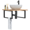 vidaXL Basin Shelf Wall Mounted Steel and Solid Wood Acacia