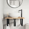 vidaXL Basin Shelf Wall Mounted Steel and Solid Wood Acacia