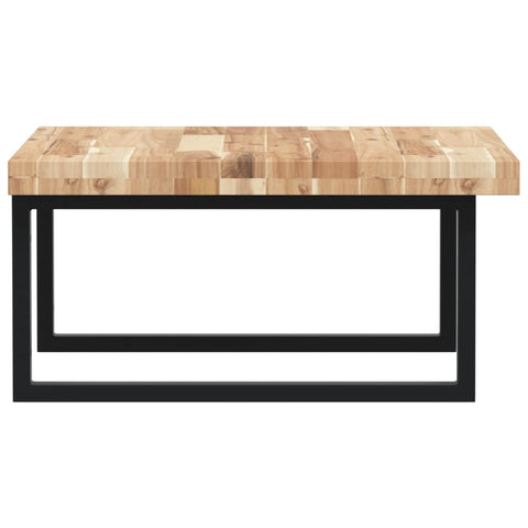 vidaXL Basin Shelf Wall Mounted Steel and Solid Wood Acacia