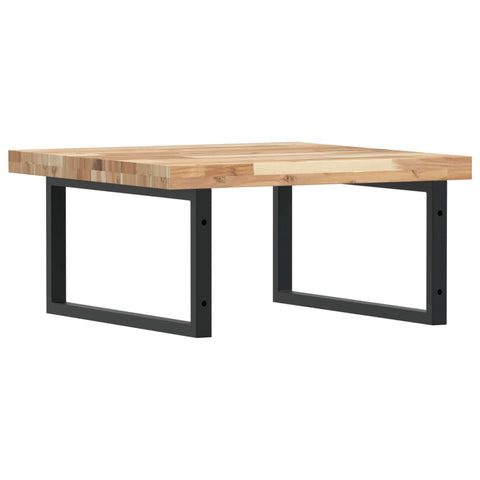 vidaXL Basin Shelf Wall Mounted Steel and Solid Wood Acacia