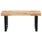 vidaXL Basin Shelf Wall Mounted Steel and Solid Wood Acacia