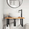 vidaXL Basin Shelf Wall Mounted Steel and Solid Wood Acacia