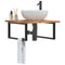 vidaXL Basin Shelf Wall Mounted Steel and Solid Wood Acacia