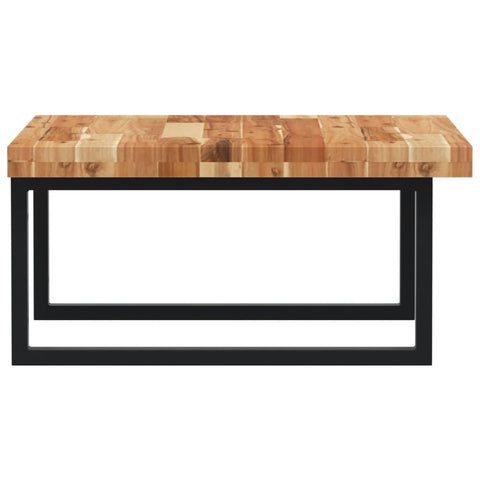 vidaXL Basin Shelf Wall Mounted Steel and Solid Wood Acacia