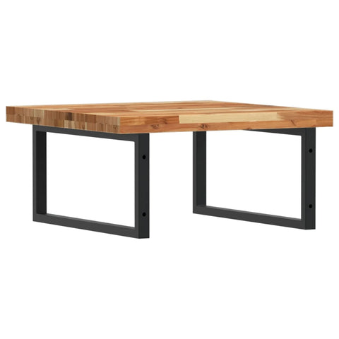 vidaXL Basin Shelf Wall Mounted Steel and Solid Wood Acacia