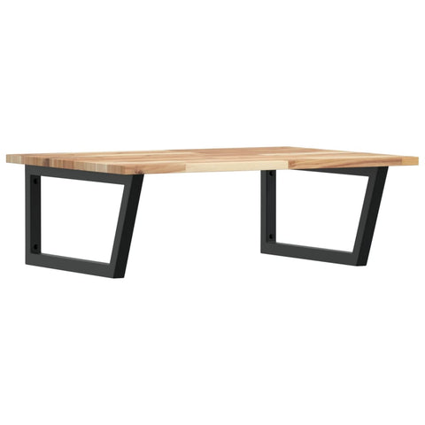 vidaXL Basin Shelf Wall Mounted Steel and Solid Wood Acacia