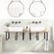 vidaXL Basin Shelf Wall Mounted Steel and Solid Wood Acacia