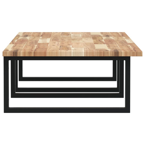 vidaXL Basin Shelf Wall Mounted Steel and Solid Wood Acacia