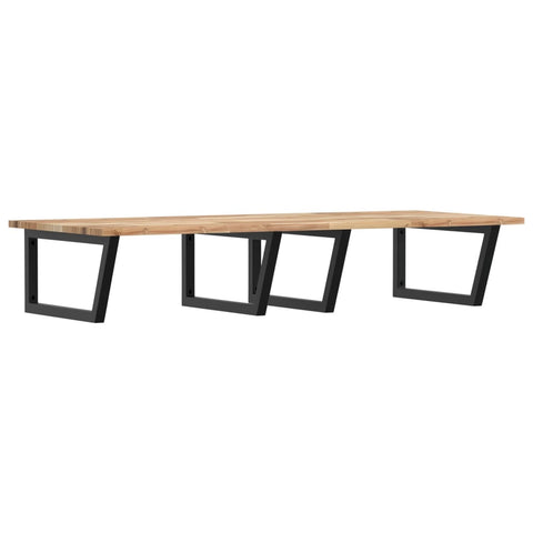 vidaXL Basin Shelf Wall Mounted Steel and Solid Wood Acacia