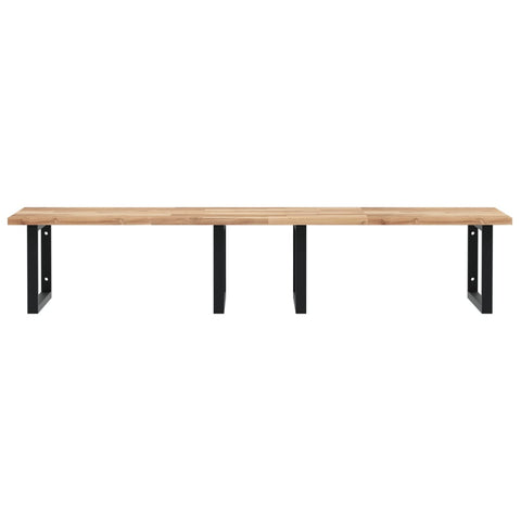 vidaXL Basin Shelf Wall Mounted Steel and Solid Wood Acacia