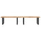 vidaXL Basin Shelf Wall Mounted Steel and Solid Wood Acacia