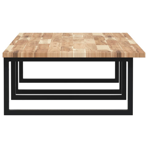 vidaXL Basin Shelf Wall Mounted Steel and Solid Wood Acacia