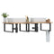 vidaXL Basin Shelf Wall Mounted Steel and Solid Wood Acacia