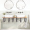 vidaXL Basin Shelf Wall Mounted Steel and Solid Wood Acacia
