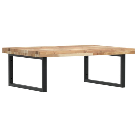 vidaXL Basin Shelf Wall Mounted Steel and Solid Wood Acacia