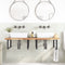 vidaXL Basin Shelf Wall Mounted Steel and Solid Wood Acacia
